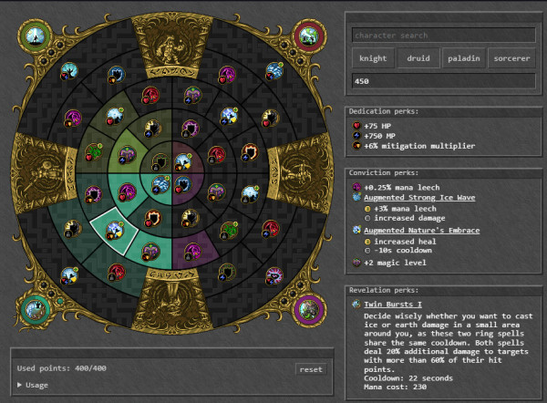 Tibia Trade  Wheel of Destiny Presets